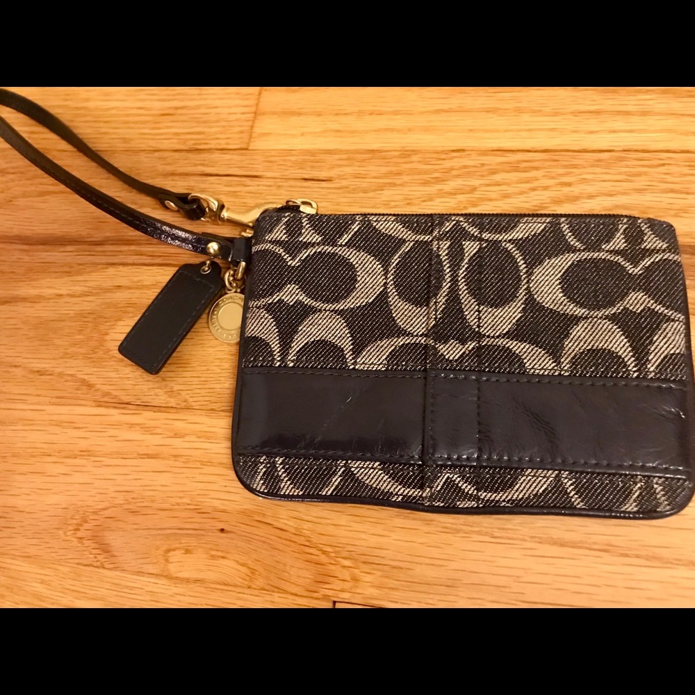 Coach Denim Wristlet